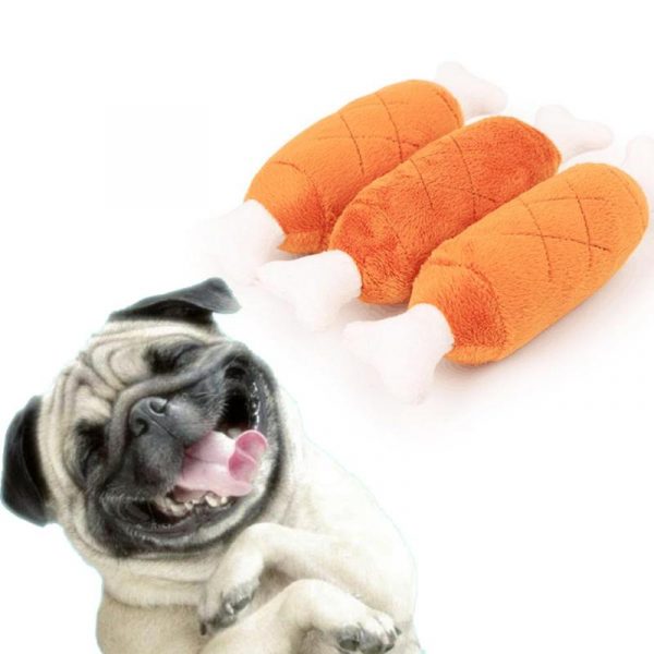 1PC Bones Shape Plush Sound Chew Toys for Cat Dog Puppy Interactive Toy Funny Playing Dog Products