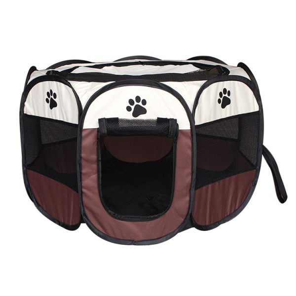 Pet Cage Portable Pet Tent Folding Dog House Cage Cat Tent Playpen Puppy Kennel Easy Operation Octagonal Fence Large Dogs House