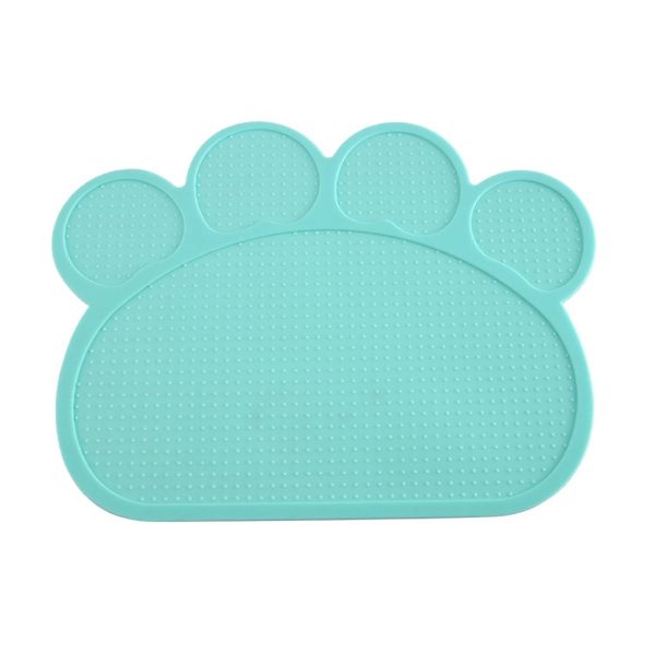 Creative Dog Footprint-shaped Pet Feeding Mats Non-slip Pet Dogs Cats Bowl Mat Pad Food Water Bottle Feeding Placemat Pet