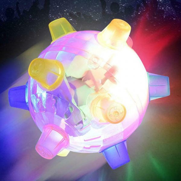 New LED Jumping Activation Ball Light Up Music Flashing Bouncing Vibrating Ball Pet Dog Chew Electric Toys Dancing Ball Gift