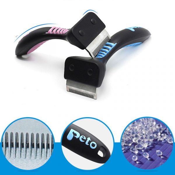 Pet Shedding Hair Removal Comb Cat Dog Grooming Brush Tools Hair Finishing Trim Brusher Hair Cleaner For Dogs Cats Pet Supplies