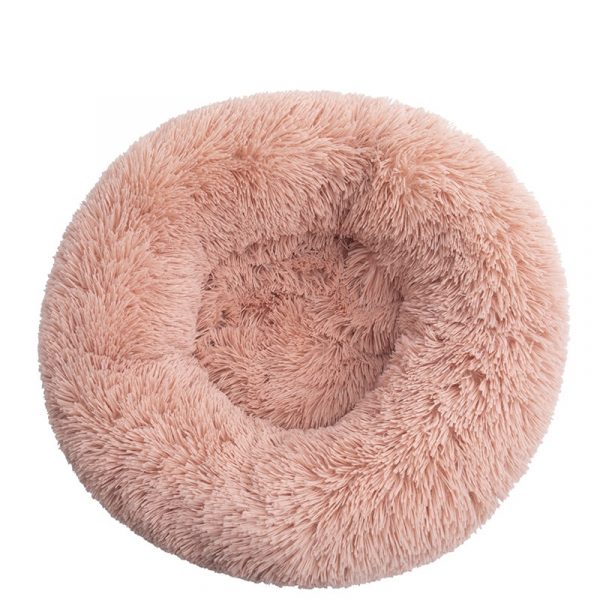 Round Long Plush Dog Beds for Large Dogs Pet Products Cushion Super Soft Fluffy Comfortable Cat Mat Supplies Accessories