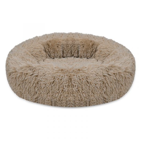 DEKO Pet Dog Bed Super Soft Kennel Round Fluffy Cat House Warm Comfortable Sleeping Cushion Mat Sofa Washable Puppy Plush