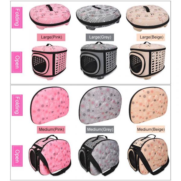 Travel Dog Carrier Bag Portable Folding Pet Cage Carrying Bags Handbag for Cat Dog Puppy Guinea Pig Hamster