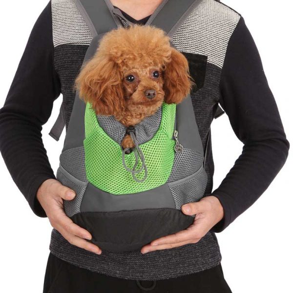 2020 New Out Double Shoulder Portable Travel Backpack Outdoor Pet Dog Carrier Bag Pet Dog Front Bag Mesh Backpack Head