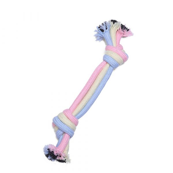 1pc Pets Dogs Pet Toys Cotton Rope Supplies Pet Dog Puppy Cotton Chew Knot Toy Durable Braided Bone Rope Funny Tool