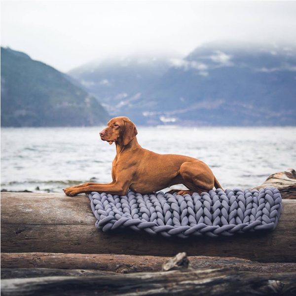 Pet Kennel Pet Dog Cat Hand-woven Bed Handmade Knit Nest House Puppy Kitten Cave Basket Sleeping Bag Dogs Kennel Supplies