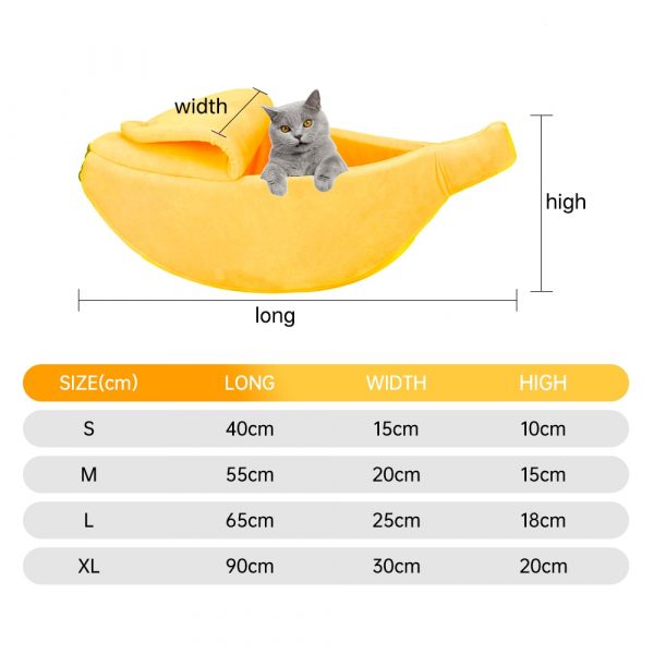 Banana Shape Pet Dog Cat Bed Mat House Durable Kennel Doggy Puppy Kitten Cushion Basket Warm Portable Dog Cat Supplies