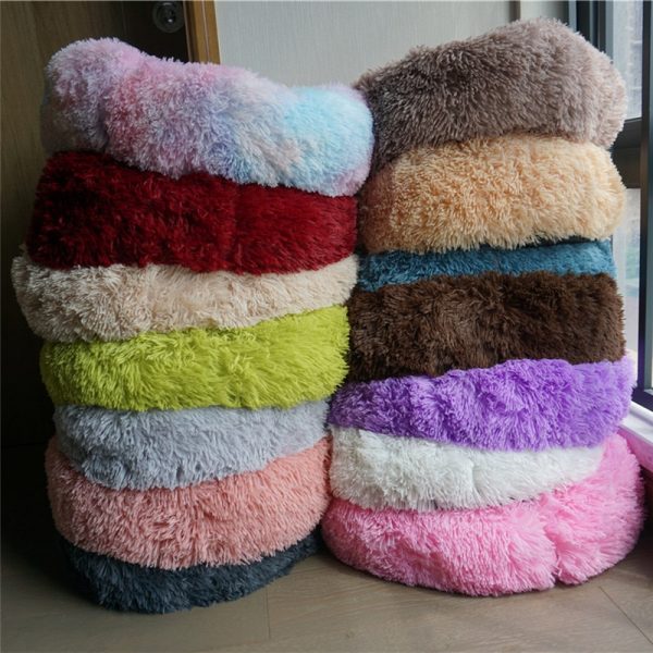 Dog Bed Super Soft Washable Long Plush Pet Kennel Deep Sleep Dog House Velvet Mats Sofa For Dog Basket Pet Cat Bed Drop shipping