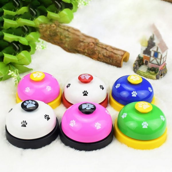 New Interactive Pet Dog Training Bell Squeak Toys Pet Call Bell Toy For Dog Cat Kitten Dog Puppy Food Feed Reminder Tool