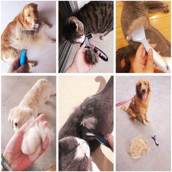 Pet Shedding Hair Removal Comb Cat Dog Grooming Brush Tools Hair Finishing Trim Brusher Hair Cleaner For Dogs Cats Pet Supplies