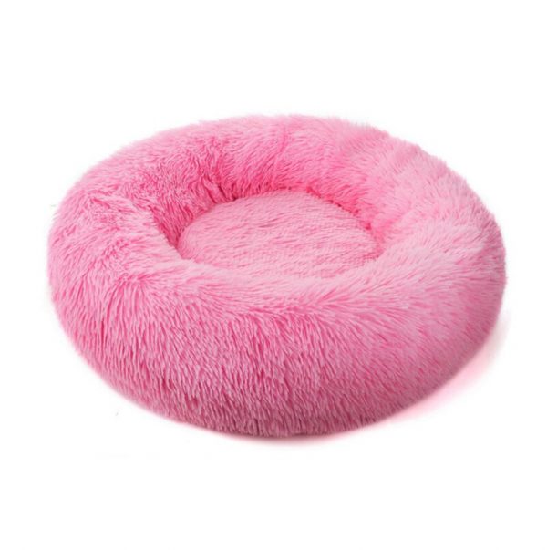 Fluffy Shag Cuddler Pet Blanket,Super Soft Warm Long Plush Round Dog Bed,Winter Doughnut Sleeping Mat For Large Cat-United State