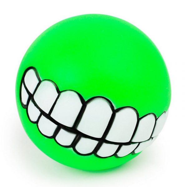 Pet Dog Ball Teeth Funny Trick Toy Silicone Toy for dogs Chew Squeaker Squeaky Sound Dog toys Pet puppy Toys interactive cat toy