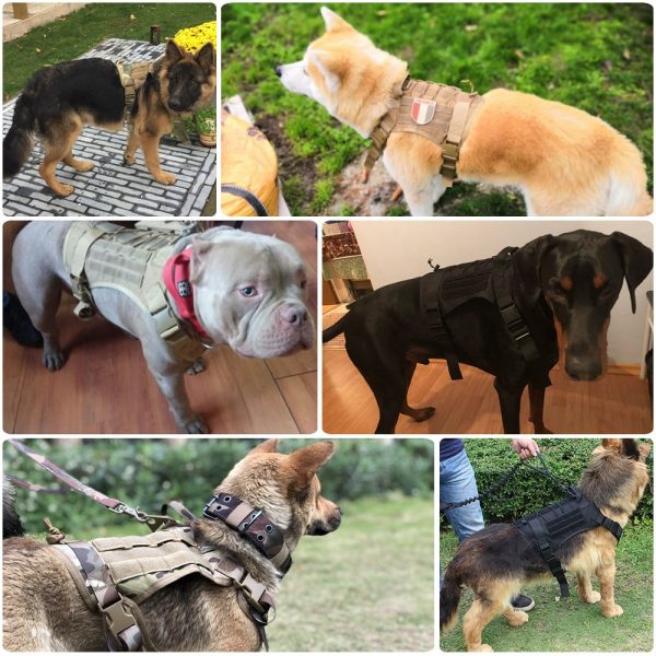 Military Tactical Dog Harness Front Clip Law Enforcement K9 Working Pet Dog Durable Vest For Small Large Dogs German Shepherd