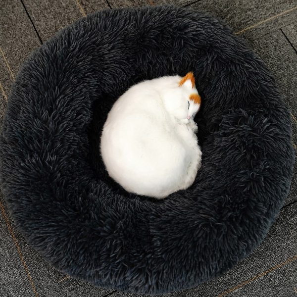 DEKO Pet Dog Bed Super Soft Kennel Round Fluffy Cat House Warm Comfortable Sleeping Cushion Mat Sofa Washable Puppy Plush