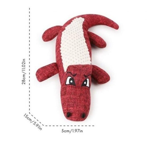 Pet Dog Toy Linen Plush Animal Toy Dog Chew Squeaky Noise Cleaning Teeth Toy Teeth Supplies Toy Tough Interactive Doll 1PC#30