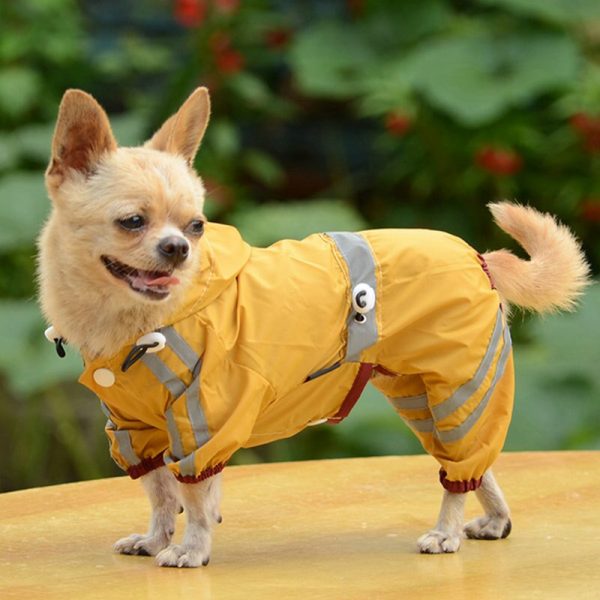 Summer Outdoor Puppy Pet Rain Coat S-XL Hoody Waterproof Jackets PU Raincoat for Dogs Cats Apparel Clothes Wholesale