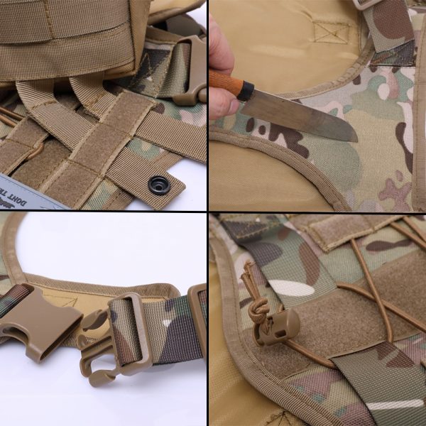 Military Tactical Dog Harness Front Clip Law Enforcement K9 Working Pet Dog Durable Vest For Small Large Dogs German Shepherd