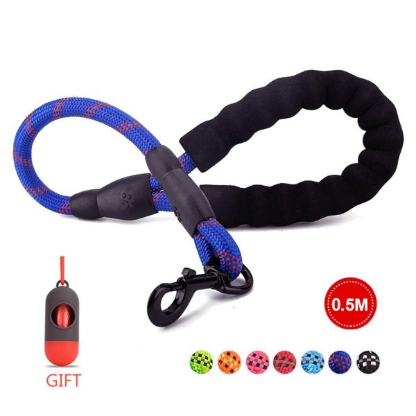 Pet Leash Reflective Strong Dog Leash 1.5M Long with Comfortable Padded Handle Heavy Duty Training Durable Nylon Rope Leashes