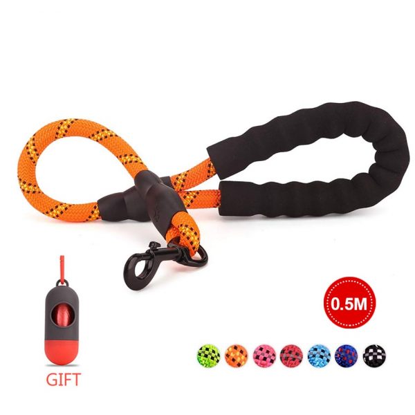 Pet Leash Reflective Strong Dog Leash 1.5M Long with Comfortable Padded Handle Heavy Duty Training Durable Nylon Rope Leashes