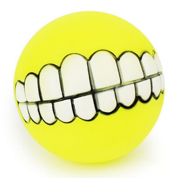 Pet Dog Ball Teeth Funny Trick Toy Silicone Toy for dogs Chew Squeaker Squeaky Sound Dog toys Pet puppy Toys interactive cat toy