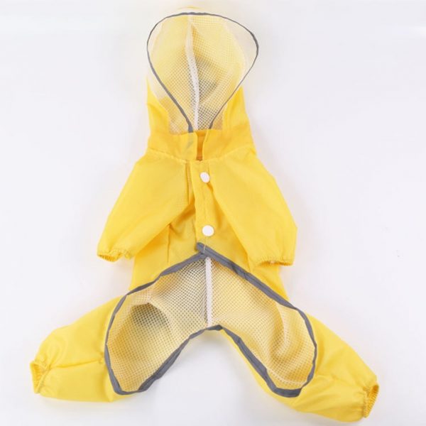 NEW Pet Dog raincoat waterproof Reflective Dinosaur Cosplay Breathable four legs Small Dog clothes Hooded Rain coat ropa perro