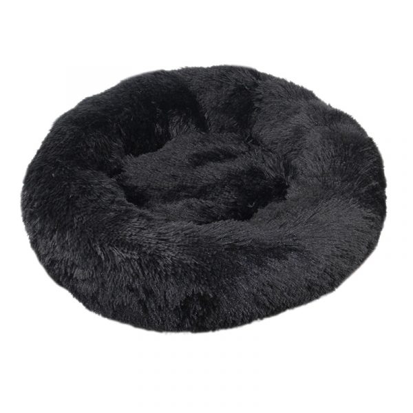 Round Long Plush Dog Beds for Large Dogs Pet Products Cushion Super Soft Fluffy Comfortable Cat Mat Supplies Accessories