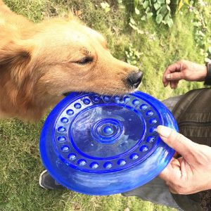 TPR Outdoor Pet Dog Discs Dog Flying Discs Trainning Puppy Toy Rubber Fetch Flying Disc Training Dog Chew Teeth Clean