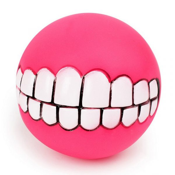 Pet Dog Ball Teeth Funny Trick Toy Silicone Toy for dogs Chew Squeaker Squeaky Sound Dog toys Pet puppy Toys interactive cat toy