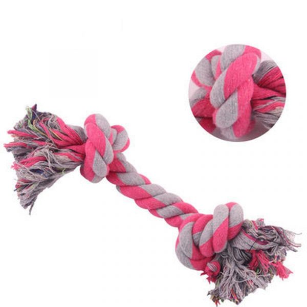 1 Pcs Dog Toys Puppy Bone Cotton Chew Knot Toy Durable Braided Rope Cat Dog Training Toys Pet Supplies 18/23CM