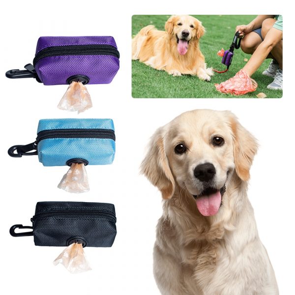 Pet Puppy Cat Pick Up Poop Bag Dispenser Portable Dog Poop Waste Bag Holder Outdoor Pets Supplies Garbage Bags Organizer