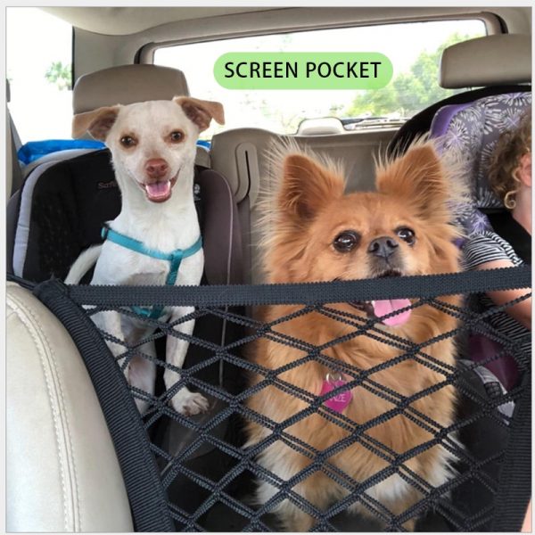 Elastic Car Pet Barrier Mesh Car Back Seat Safety Travel Children Isolation Net Nylon Barrier Fence Pets Dog Anti-collision Mesh