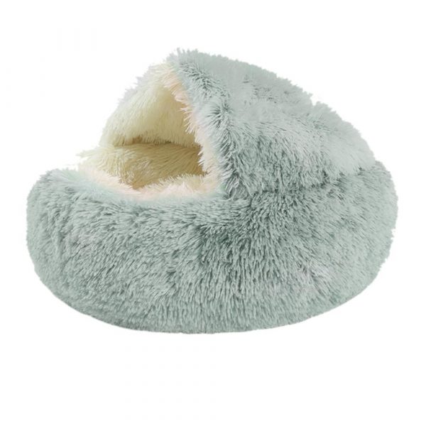 40/50cm Super Soft Cat Dog Bed Kennel Winter Warm Round Dog Puppy Sleeping Cushion Long Plush Pet Mat House