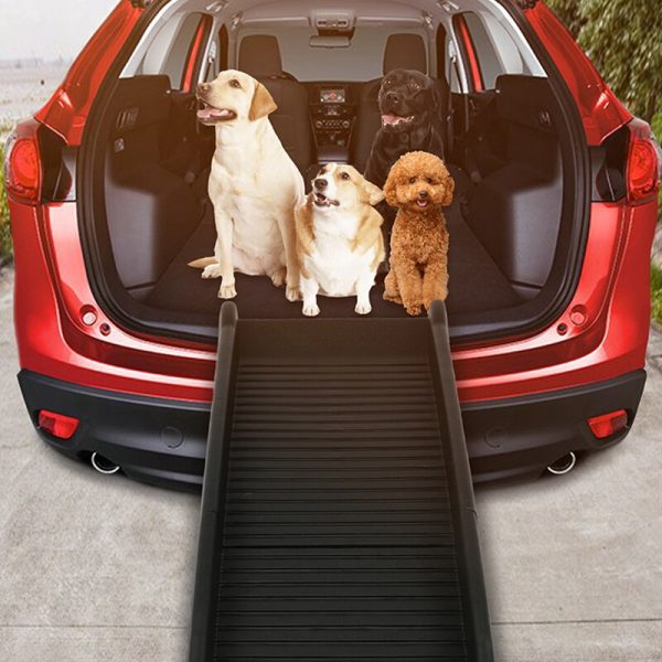 Folding Portable Pet Ramp Gear for Dogs Cats Durable Lightweight Pet Supports Up to 150 Lb