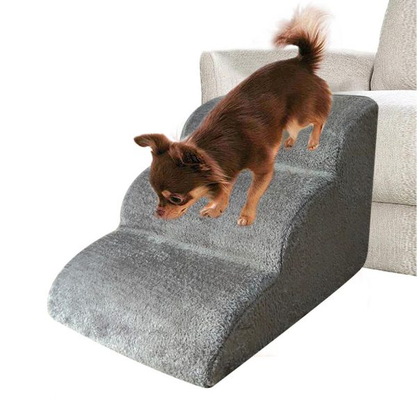 Dog Stairs Pet 3 Steps Stairs for Small Dog Cat Dog House Pet Ramp Ladder Anti-slip Removable Dogs Bed Stairs Pet Supplies