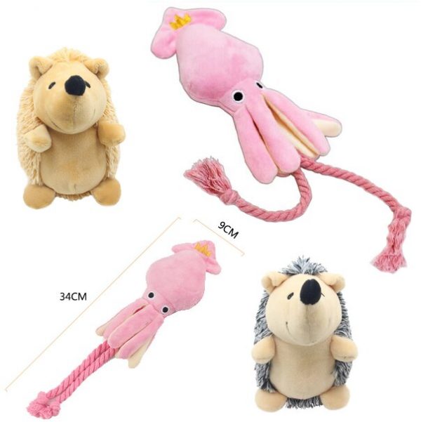 Dog Chew Squeak Toys Interactive Stuffed Squeaking Pet Toy Cute Plush Puzzle for Dogs Cat Chew Squeaker Squeaky Toy Pet Supplies