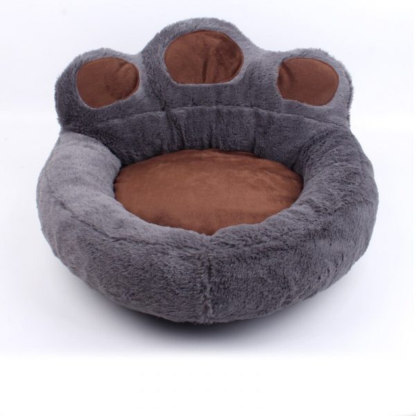 Pet Bed Dog Cat Velvet Cute House Bear Paw Shape Design Soft Warm Pet Nest for Small Medium Large Dogs Washable Bed Pet Supplies