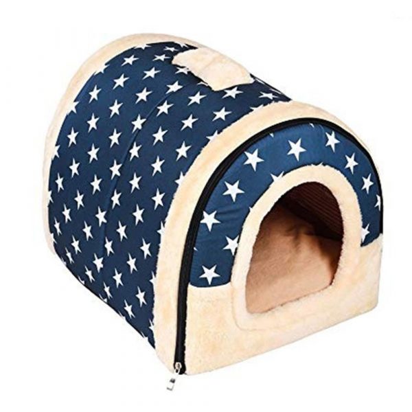 Portable Foldable Dog Puppy Cat House Kennel Nest Soft Bed With Mat For Small Medium Pet Comfortable Travel Tent