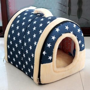 Portable Foldable Dog Puppy Cat House Kennel Nest Soft Bed With Mat For Small Medium Pet Comfortable Travel Tent